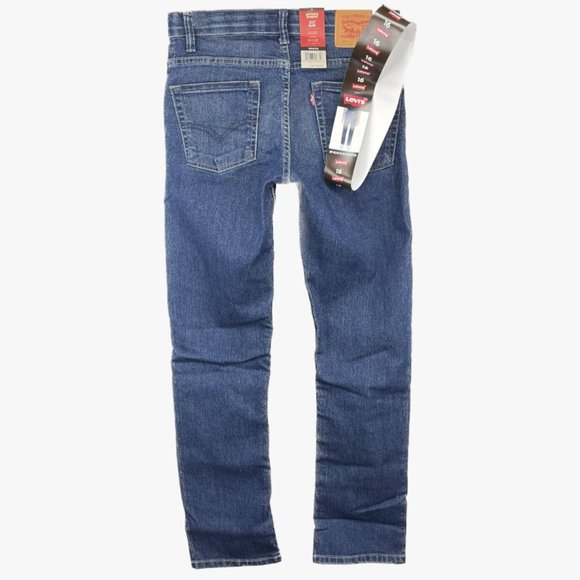 NWT Levis 511 Slim Flex Stretch Jeans Blue Adjustable Waistband Size 16 Youth - Picture 3 of 13